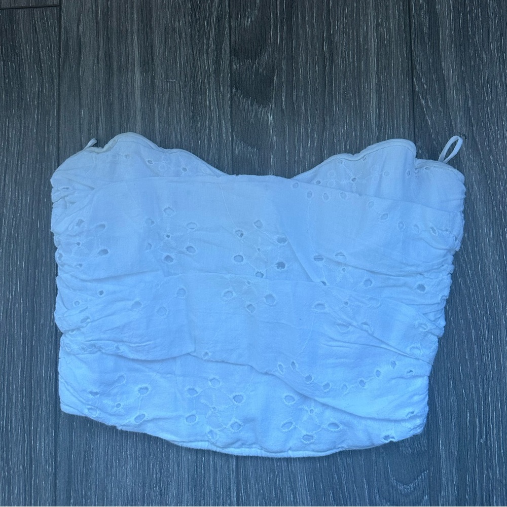 Strapless eyelet top so cute for summer